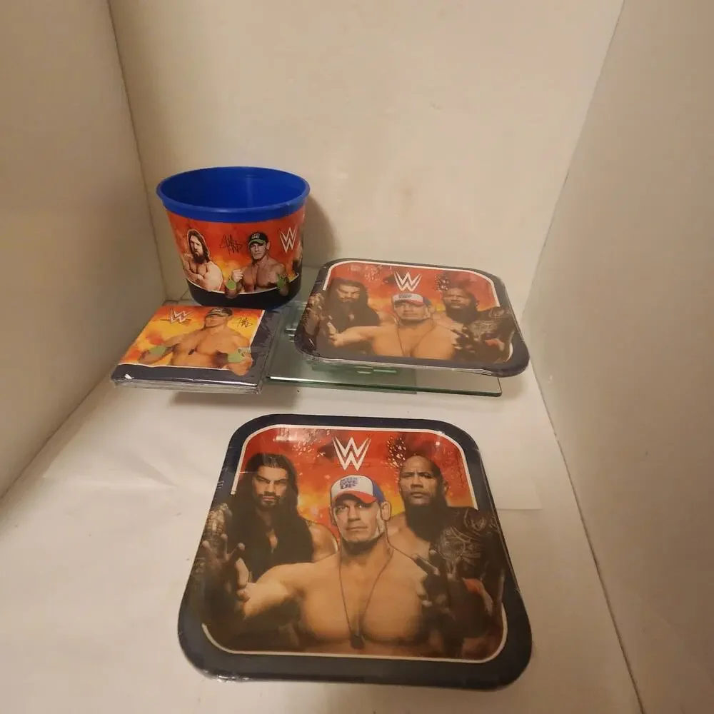 WWE Birthday Party Decorations NIP John Cena The Rock